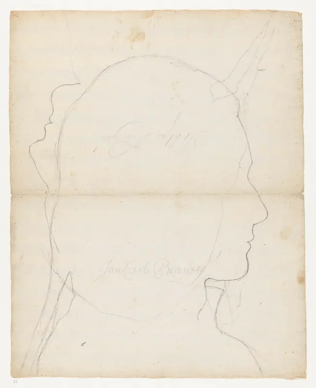 Studie silhouetportretten Jan Carl Brandes Wall Art by Jan Brandes - High-Resolution Digital Print