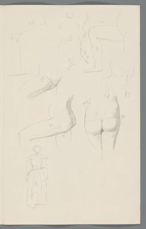 Studie van billen en bovenbenen Wall Art by Unknown - High-Resolution Digital Print