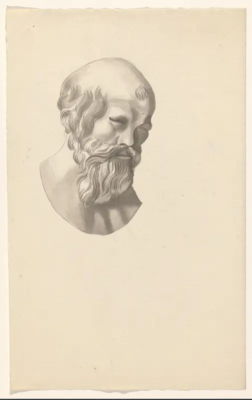 Studie van buste van een oude man Wall Art by anonymous - High-Resolution Digital Print