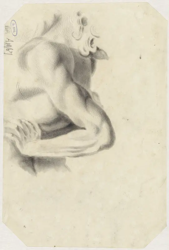 Studie van een arm en romp Wall Art by Johan Daniël Koelman - High-Resolution Digital Print