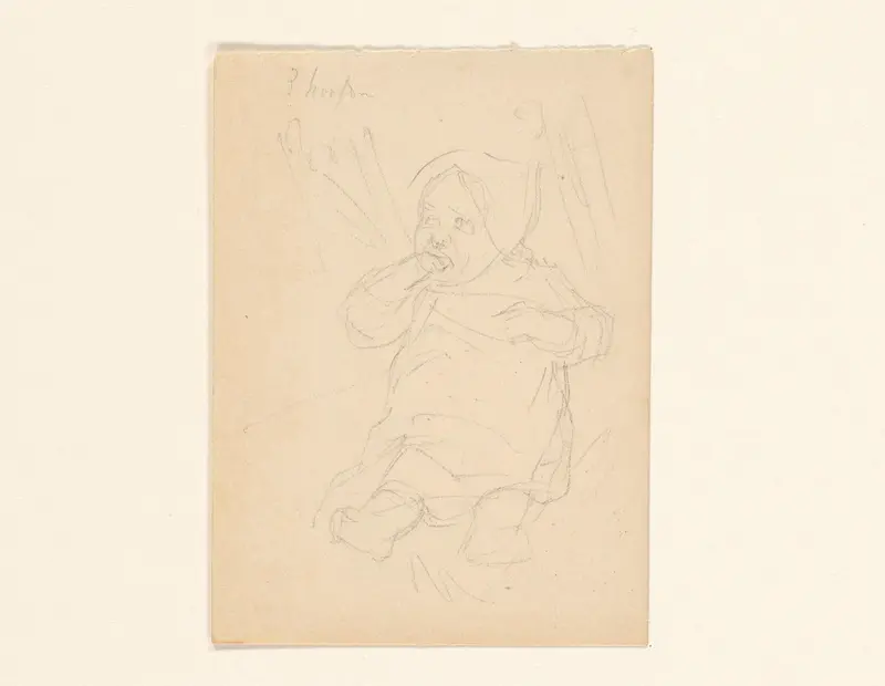 Studie van een baby Wall Art by August Allebé - High-Resolution Digital Print