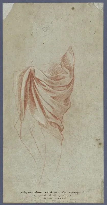 Studie van een draperie op een mannelijk naaktmodel Wall Art by Carlo Bononi - High-Resolution Digital Print
