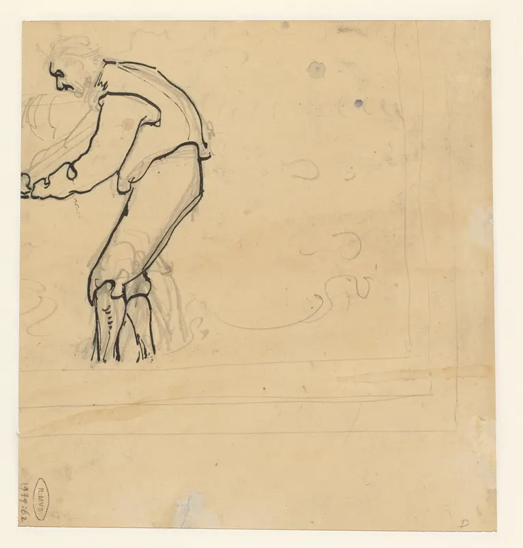 Studie van een gebogen man Wall Art by Richard Nicolaüs Roland Holst - High-Resolution Digital Print