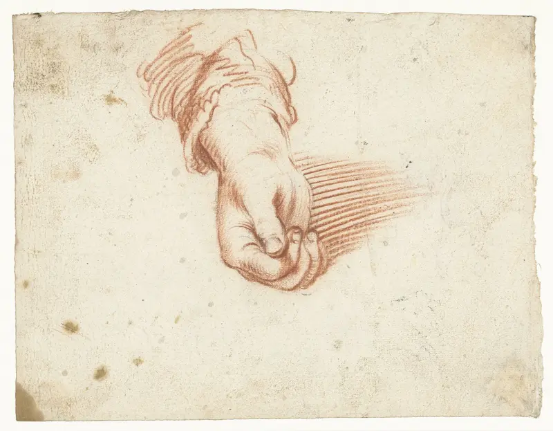 Studie van een gesloten hand Wall Art by Moses ter Borch - High-Resolution Digital Print