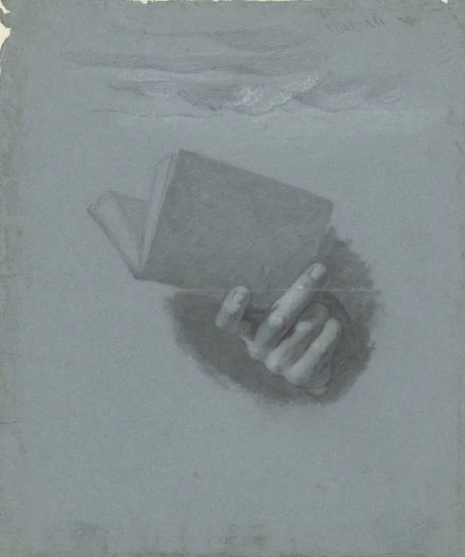Studie van een hand die een boek vasthoudt Wall Art by Charles Howard Hodges - High-Resolution Digital Print