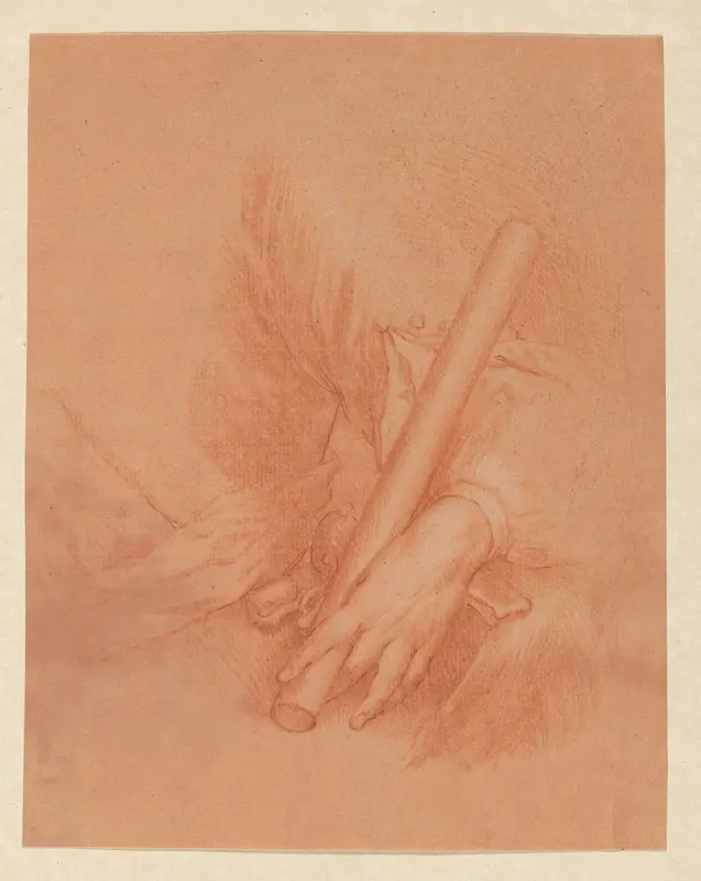 Studie van een hand met commandostaf Wall Art by Unknown - High-Resolution Digital Print