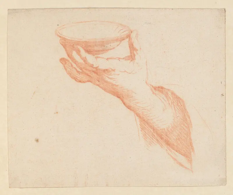 Studie van een hand met een nap Wall Art by Unknown - High-Resolution Digital Print