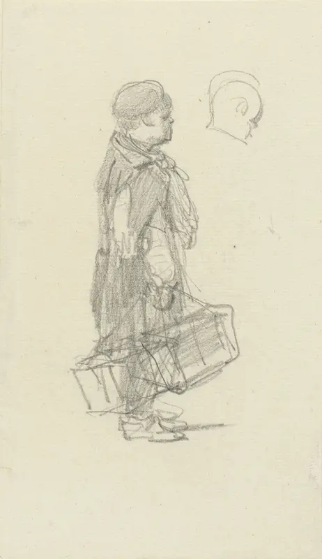 Studie van een jongen met een pak aan een touw Wall Art by Adolphe Mouilleron - High-Resolution Digital Print