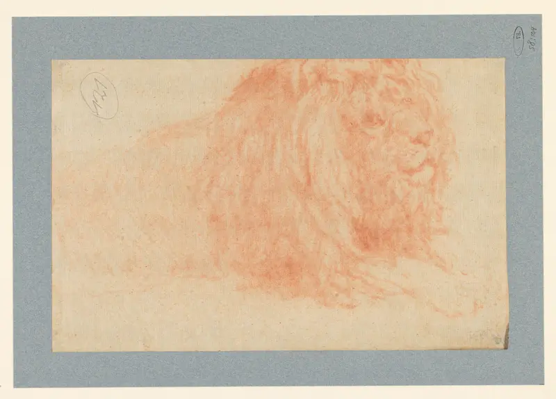 Studie van een leeuw Wall Art by Jean Baptiste Hilaire - High-Resolution Digital Print