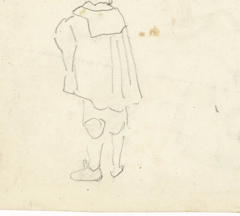 Studie van een man in zeventiende-eeuwse kleding Wall Art by Johannes Bosboom - High-Resolution Digital Print