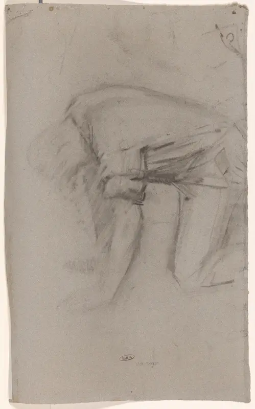 Studie van een man op handen en voeten, naar links Wall Art by Willem Vaarzon Morel - High-Resolution Digital Print