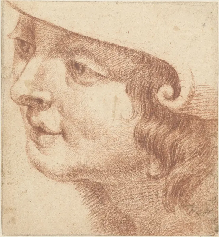 Studie van een manshoofd, driekwart, naar links Wall Art by Isaac Walraven - High-Resolution Digital Print