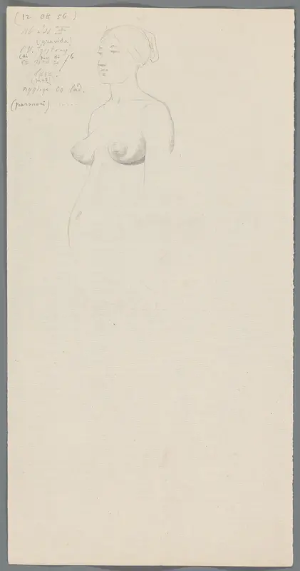 Studie van een naakte vrouw Wall Art by Unknown - High-Resolution Digital Print