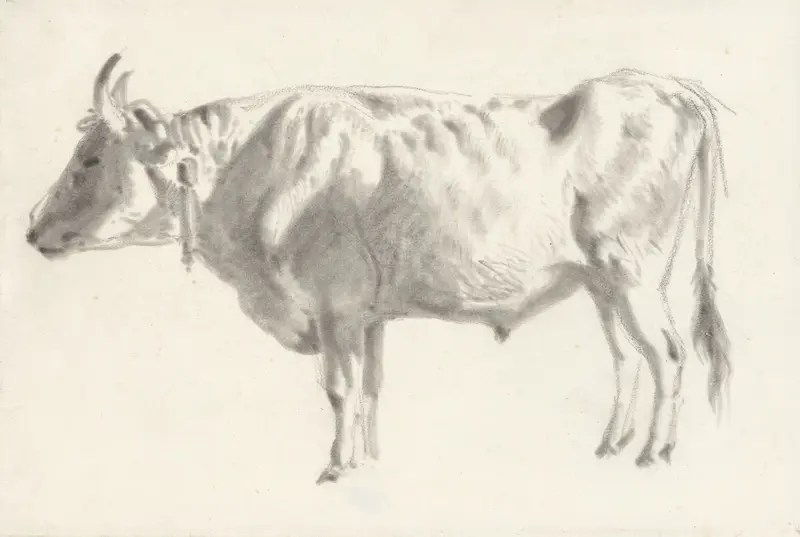 Studie van een os, in profiel Wall Art by Johan Daniël Koelman - High-Resolution Digital Print