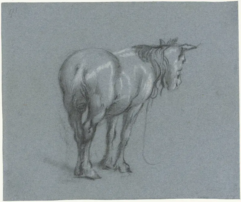 Studie van een paard van achteren, naar rechts Wall Art by Moses ter Borch - High-Resolution Digital Print