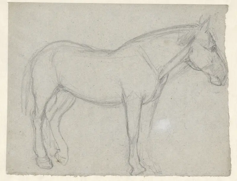 Studie van een paard Wall Art by Jan Kuyper - High-Resolution Digital Print