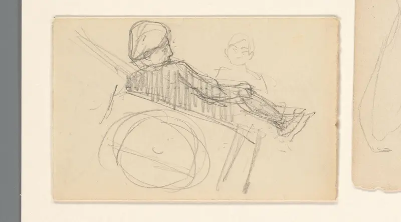Studie van een persoon in een kruiwagen Wall Art by August Allebé - High-Resolution Digital Print