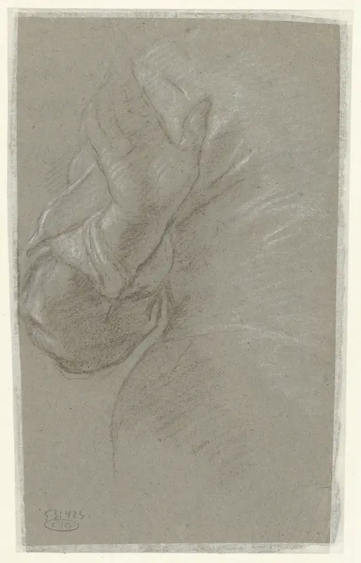 Studie van een romp en hand Wall Art by anonymous - High-Resolution Digital Print
