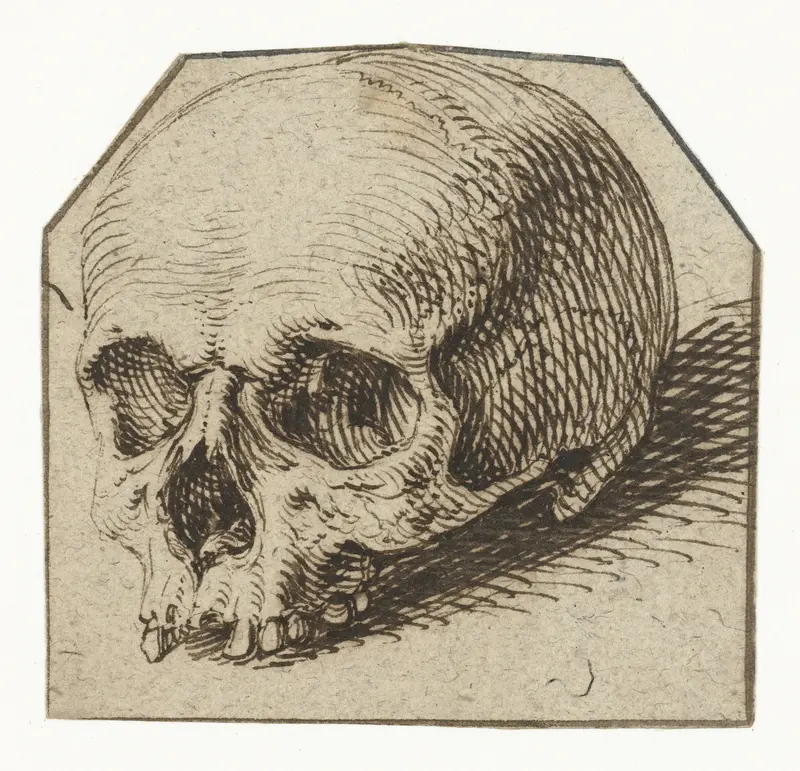 Studie van een schedel Wall Art by Jacques de Gheyn (II) - High-Resolution Digital Print