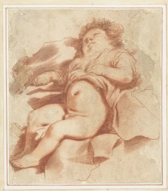 Studie van een slapend kind Wall Art by Guercino - High-Resolution Digital Print