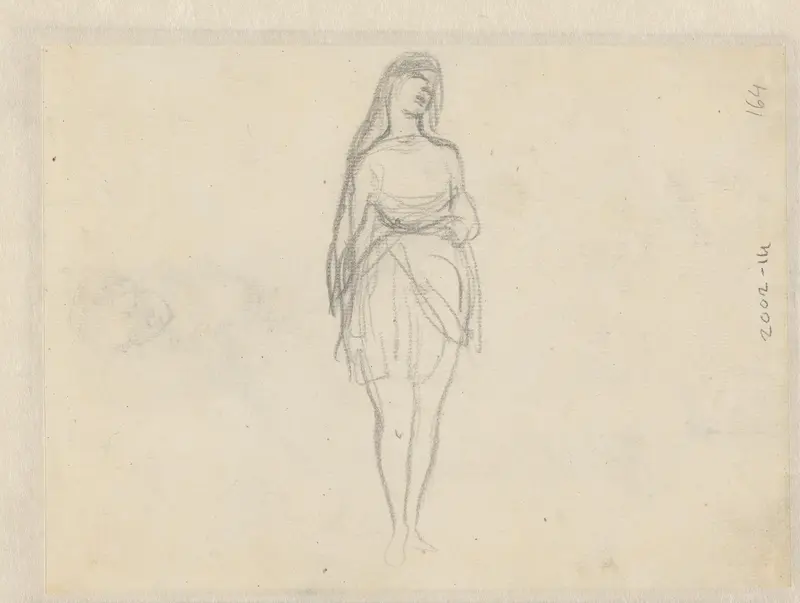 Studie van een staand meisje Wall Art by Matthijs Maris - High-Resolution Digital Print
