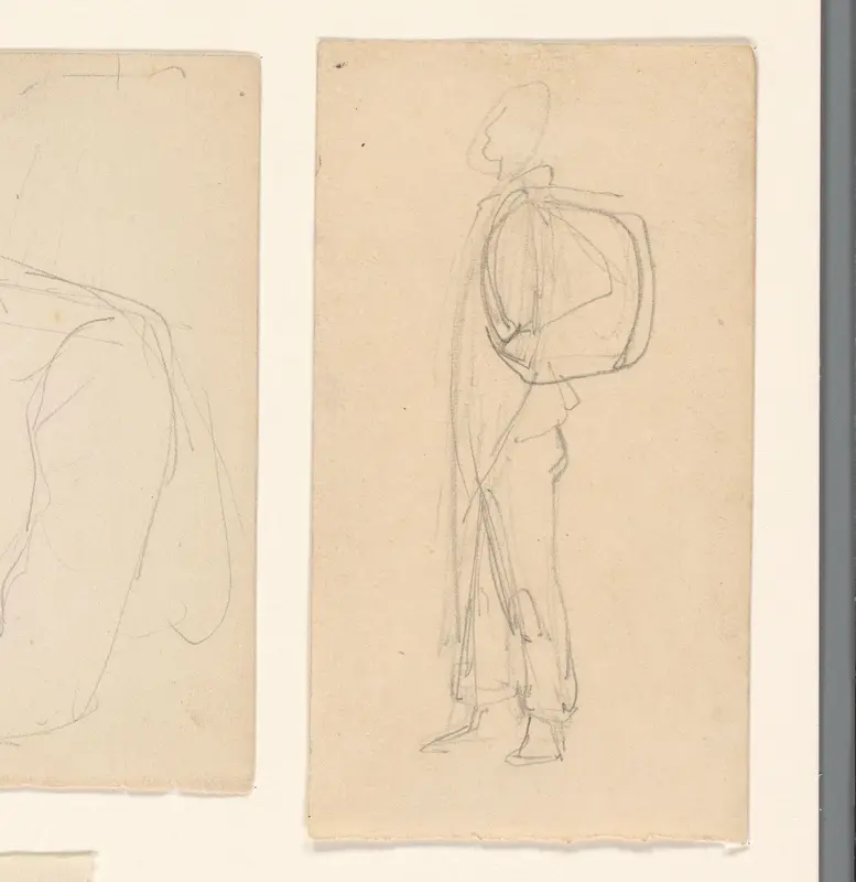Studie van een staande figuur Wall Art by August Allebé - High-Resolution Digital Print