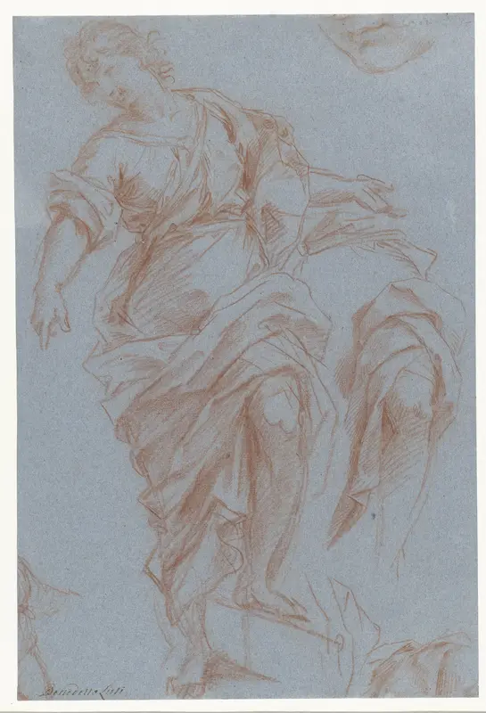 Studie van een staande figuur Wall Art by Benedetto Luti - High-Resolution Digital Print