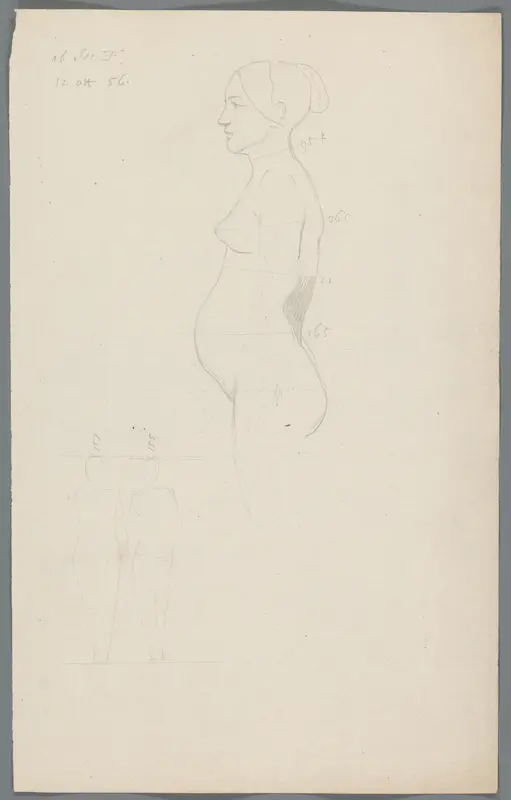 Studie van een vrouw Wall Art by Unknown - High-Resolution Digital Print