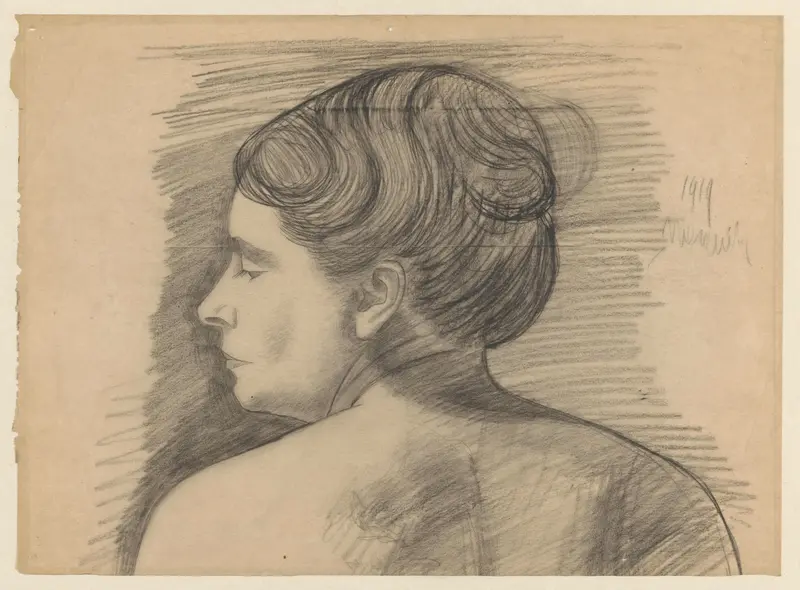 Studie van een vrouw, rugfiguur Wall Art by Samuel Jessurun de Mesquita - High-Resolution Digital Print