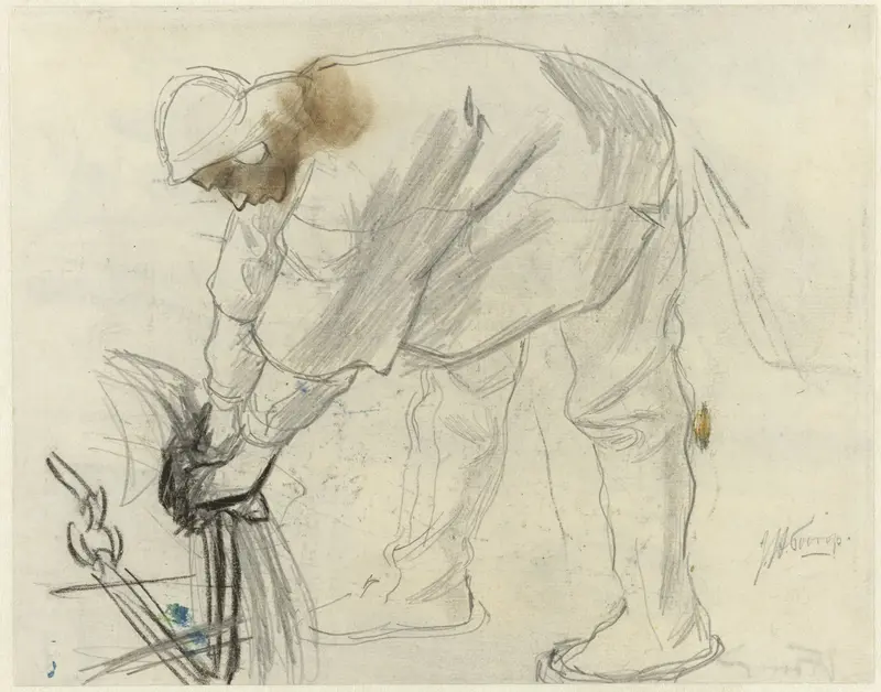 Studie van een zeeman met een anker Wall Art by Jan Toorop - High-Resolution Digital Print