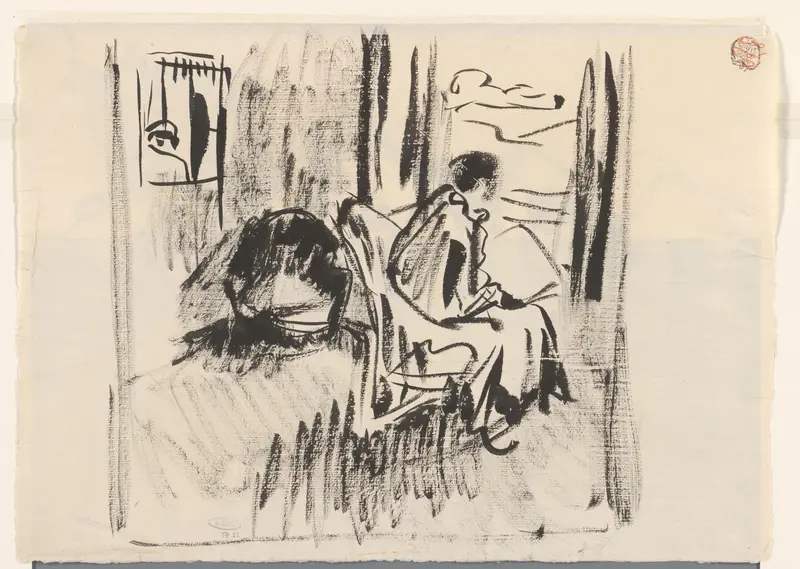 Studie van een zittende vrouw, voor het raam Wall Art by Rik Wouters - High-Resolution Digital Print