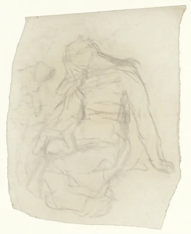 Studie van een zittende vrouw Wall Art by Matthijs Maris - High-Resolution Digital Print