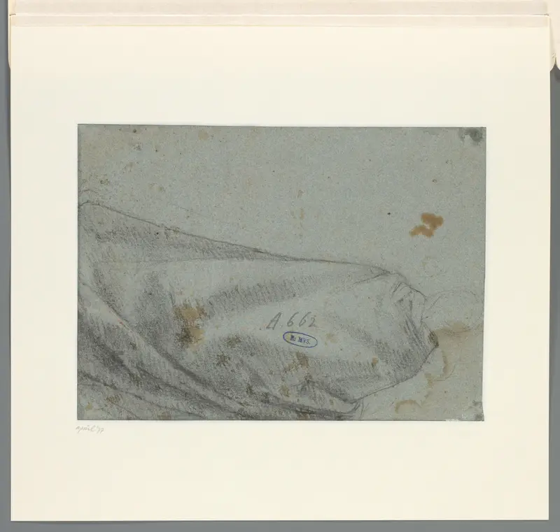 Studie van figuur gehuld in een lange mantel, op de rug gezien Wall Art by anonymous - High-Resolution Digital Print
