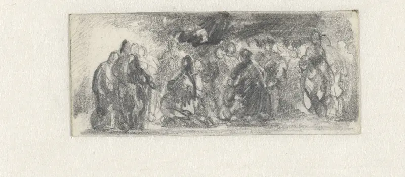 Studie van groep mensen Wall Art by Johannes Jacobus Bertelman - High-Resolution Digital Print