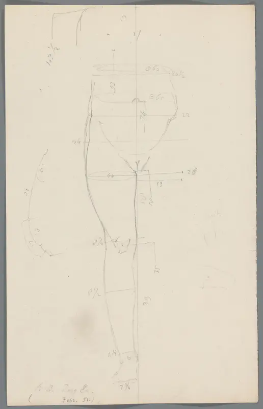 Studie van het onderlichaam van een vrouw Wall Art by Unknown - High-Resolution Digital Print