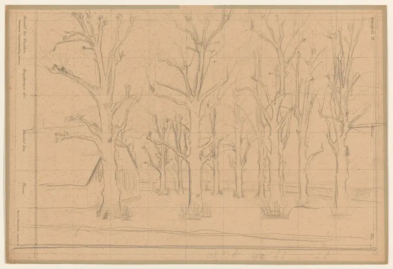 Studie van kale bomen (de Jansweg te Laren) Wall Art by Ferdinand Hart Nibbrig - High-Resolution Digital Print