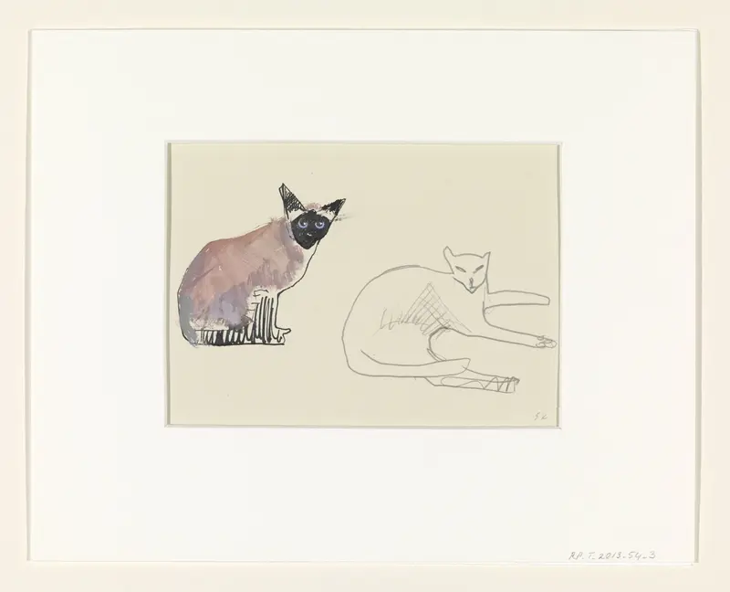 Studie van katten Wall Art by Simon Koene - High-Resolution Digital Print