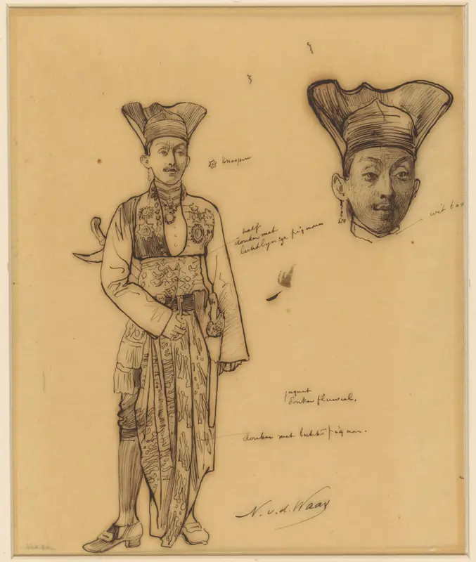 Studie van Pakoeboewono X, tiende Soesoehoenan van Surakarta Wall Art by Unknown - High-Resolution Digital Print