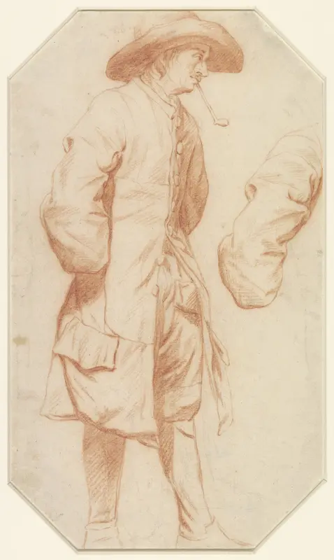 Studie van staande man en rechterarm Wall Art by Unknown - High-Resolution Digital Print