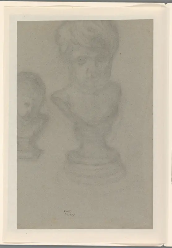 Studie van twee bustes Wall Art by Carel Nicolaas Storm van 's-Gravesande - High-Resolution Digital Print