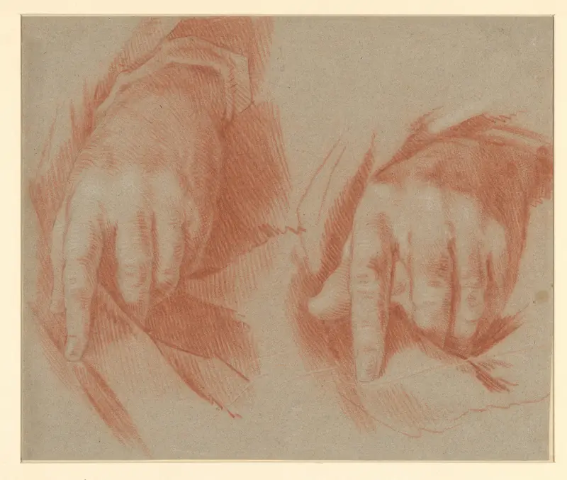 Studie van twee handen Wall Art by anonymous - High-Resolution Digital Print