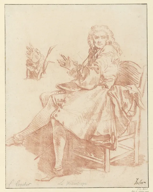 Studie voor Alceste Wall Art by François Boucher - High-Resolution Digital Print