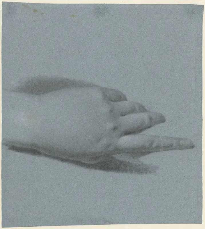 Studie voor de linkerhand van Catharina Nahuys, echtgenote van Mr. Rutger Jan Schimmelpenninck Wall Art by Charles Howard Hodges - High-Resolution Digital Print
