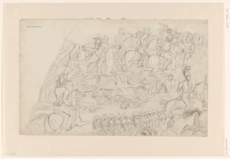 Studie voor De Slag bij Waterloo Wall Art by Jan Willem Pieneman - High-Resolution Digital Print