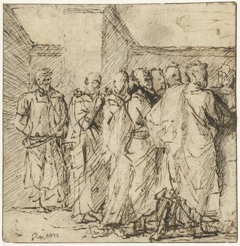 Studie voor de wijding der Apostelen Wall Art by Nicolas Poussin - High-Resolution Digital Print