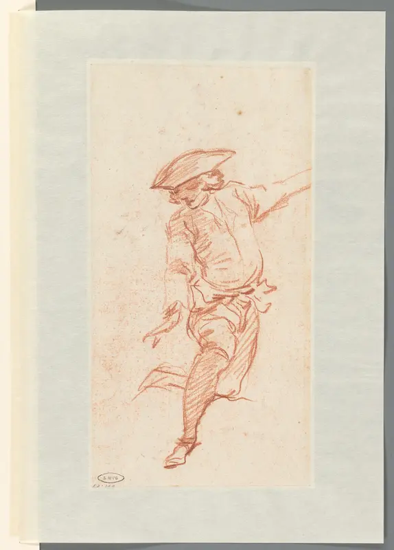 Studie voor een knielende jager Wall Art by François Boucher - High-Resolution Digital Print