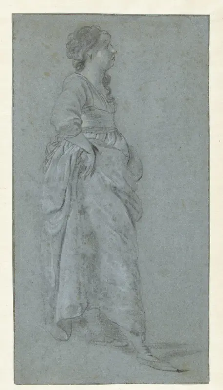 Studie voor een staande Minerva Wall Art by Abraham van den Tempel - High-Resolution Digital Print