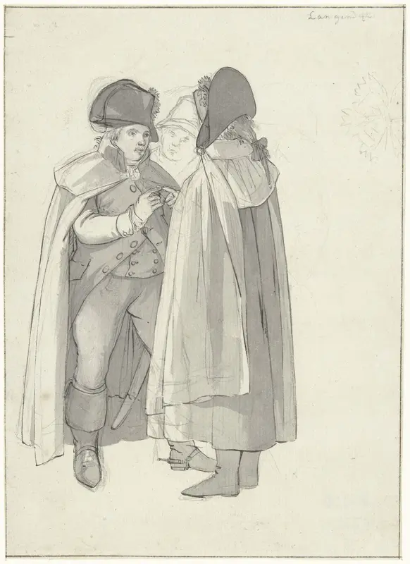 Studie voor het vertrek van Willem V naar Engeland, 18 januari 1795 Wall Art by Dirk Langendijk - High-Resolution Digital Print