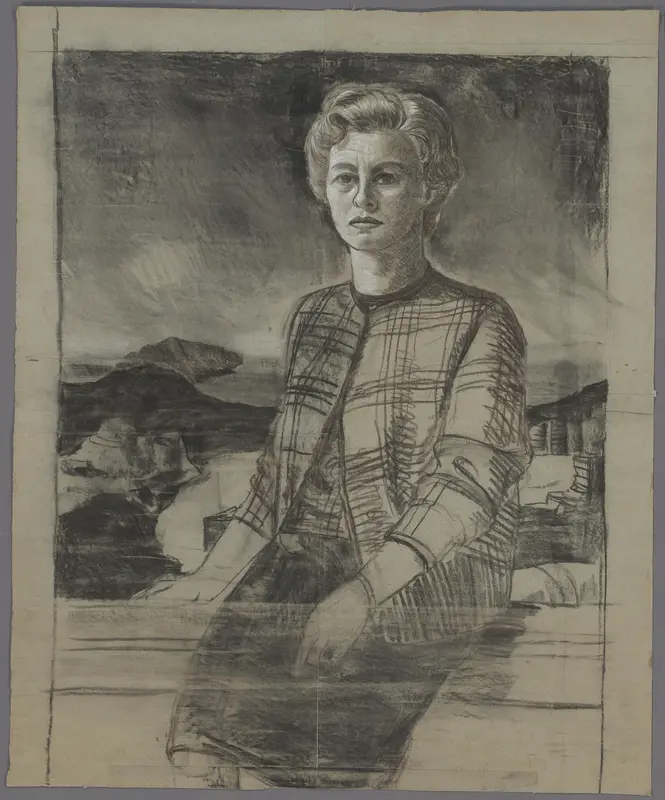 Studie voor portret van mevrouw A.G.M. Huysmans-Evers Wall Art by Carel Willink - High-Resolution Digital Print