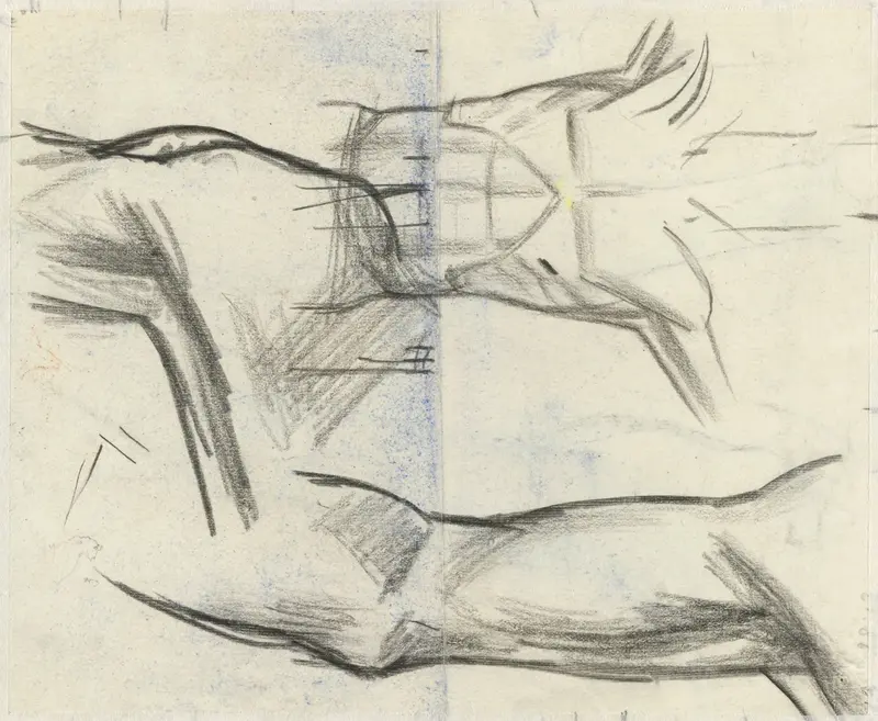 Studieblad met bovenarm, schouder en torso Wall Art by Jan Toorop - High-Resolution Digital Print
